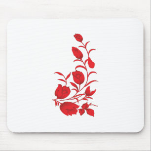 Rose Madder, Thunderbird floral design Mouse Mat