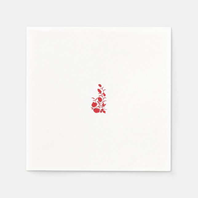 Rose Madder, Thunderbird floral design Napkin (Front)