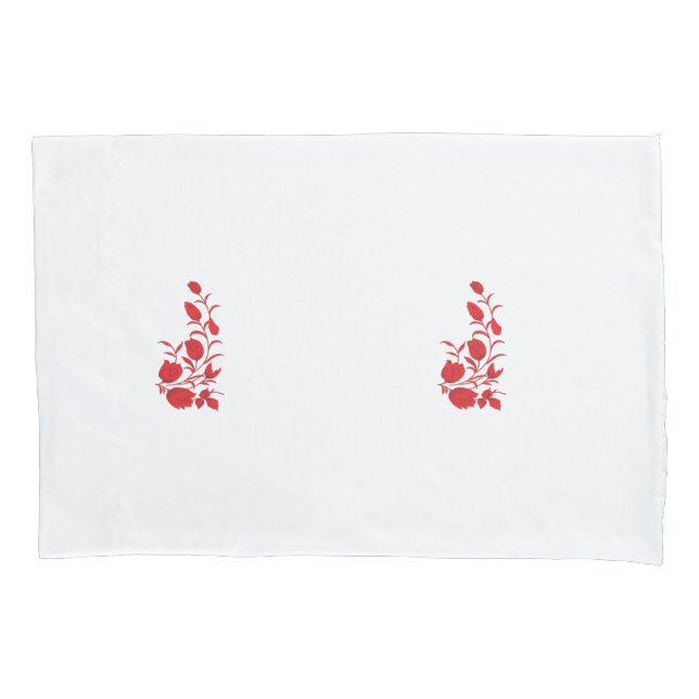 Rose Madder, Thunderbird floral design Pillowcase (Front)