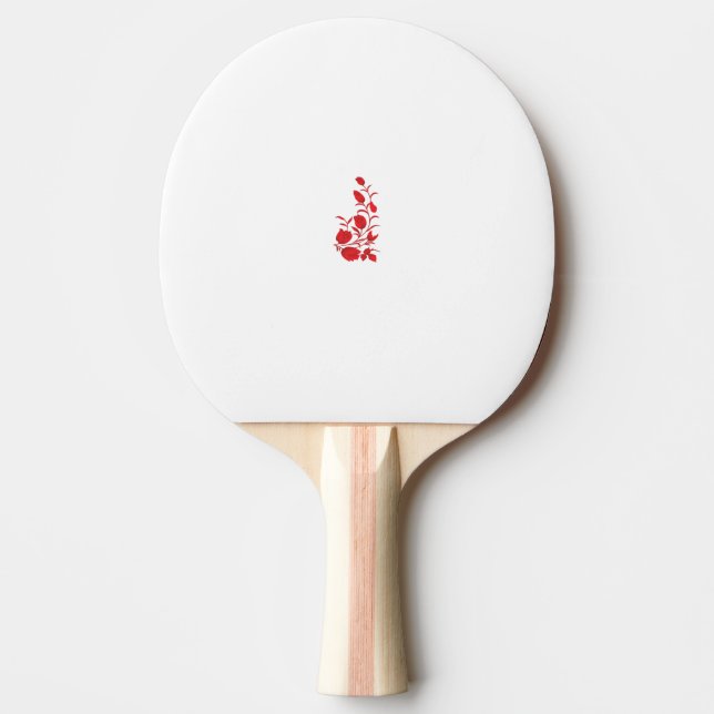 Rose Madder, Thunderbird floral design Ping Pong Paddle (Front)
