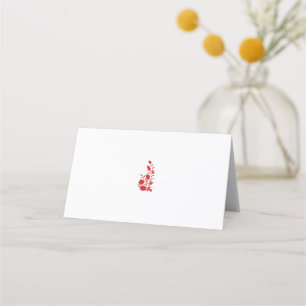 Rose Madder, Thunderbird floral design Place Card