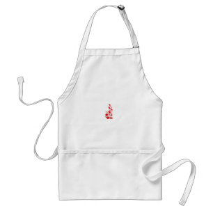 Rose Madder, Thunderbird floral design Standard Apron