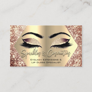 Rose Makeup Eyelash Extensions Lip Gloss Hlitter Business Card