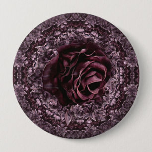 Rose Mandala 10 Cm Round Badge