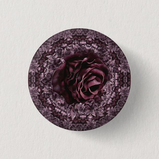 Rose Mandala  3 Cm Round Badge (Front)