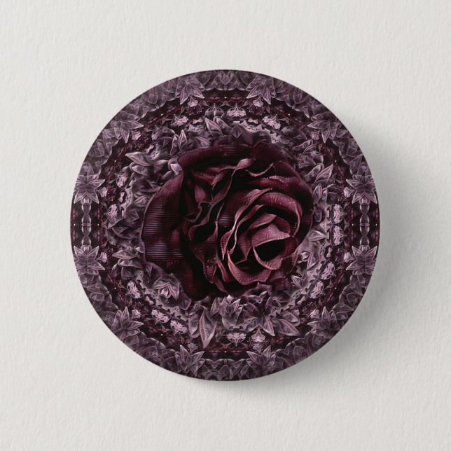 Rose Mandala  6 Cm Round Badge (Front)