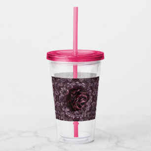 Rose Mandala Acrylic Tumbler