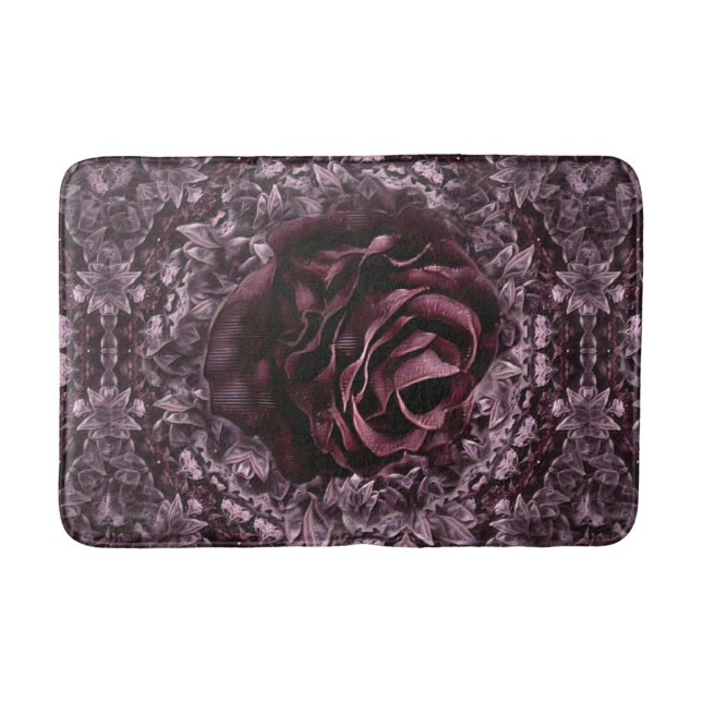 Rose Mandala  Bath Mat (Front)