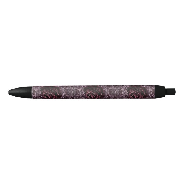 Rose Mandala  Black Ink Pen (Front)