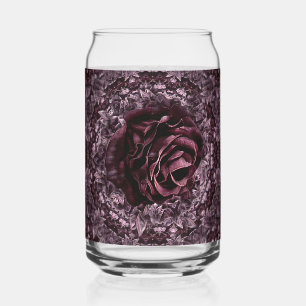 Rose Mandala  Can Glass