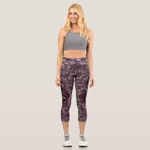 Rose Mandala  Capri Leggings
