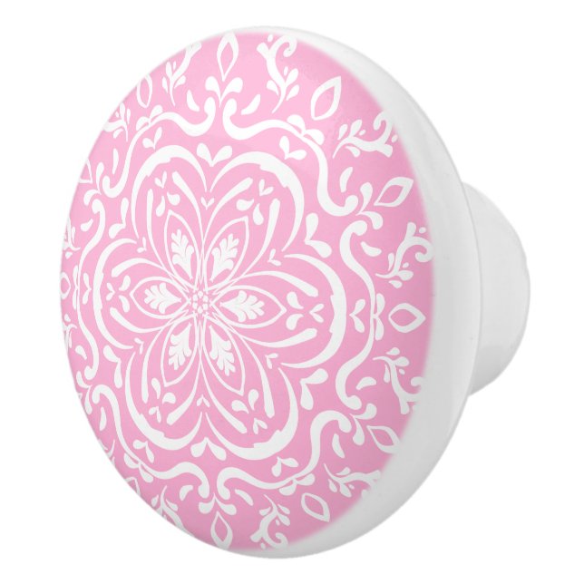 Rose Mandala Ceramic Knob (Right)