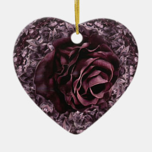 Rose Mandala  Ceramic Tree Decoration