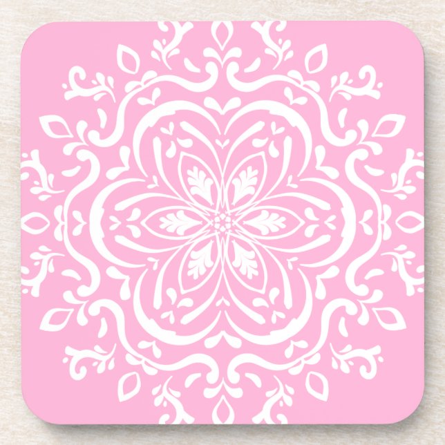 Rose Mandala Coaster (Front)