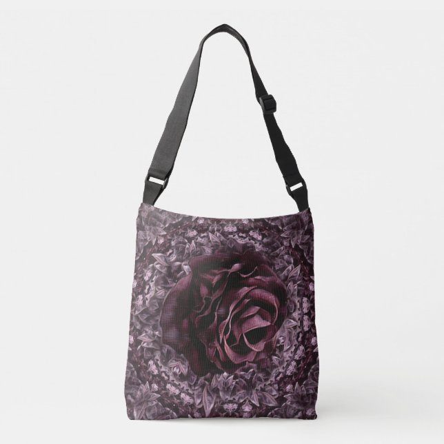 Rose Mandala  Crossbody Bag (Front)