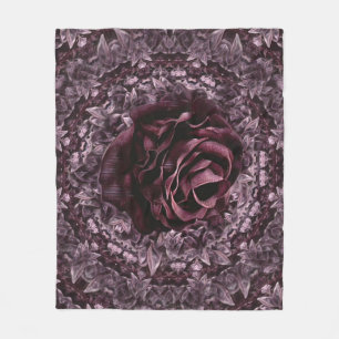 Rose Mandala Fleece Blanket