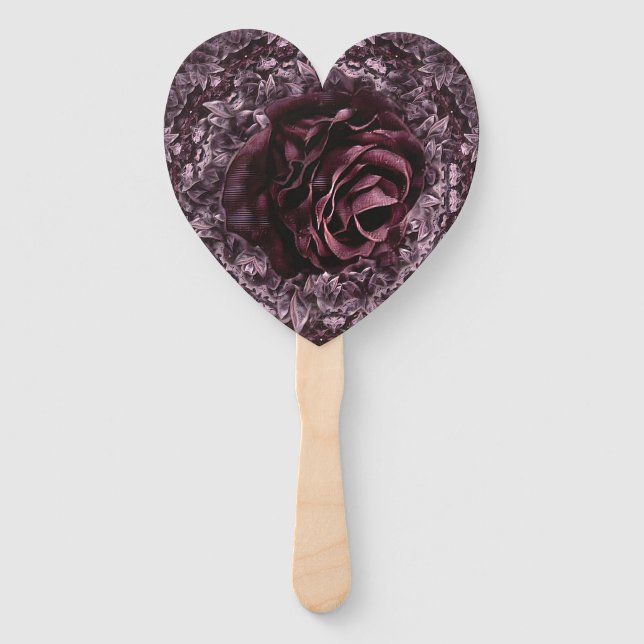 Rose Mandala  Hand Fan (Front)