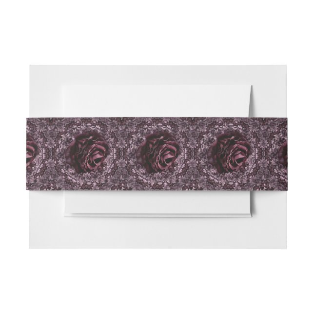 Rose Mandala  Invitation Belly Band (Front Example)