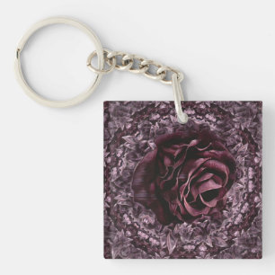 Rose Mandala Key Ring