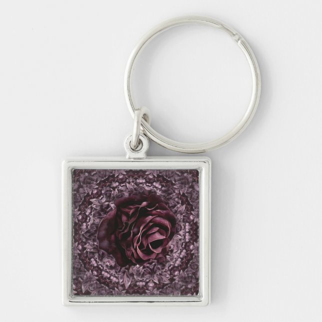 Rose Mandala  Key Ring (Front)