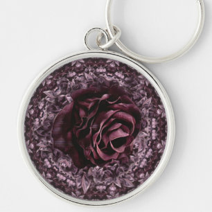 Rose Mandala  Key Ring