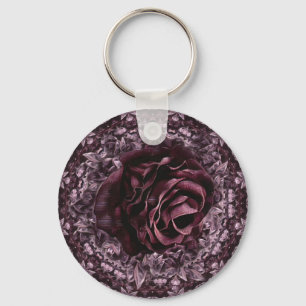Rose Mandala  Key Ring