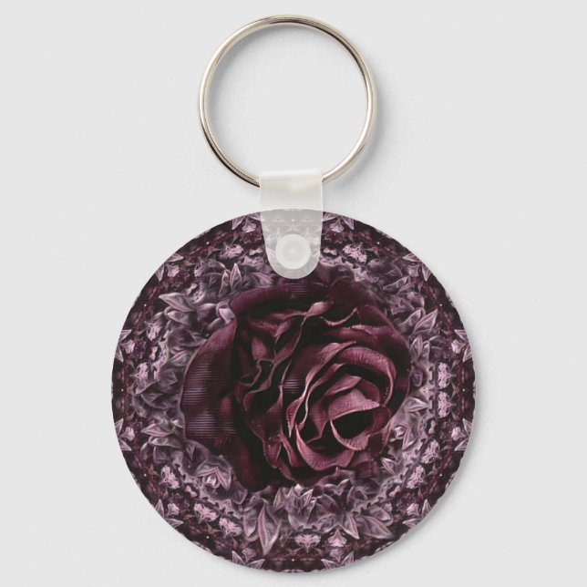 Rose Mandala  Key Ring (Front)