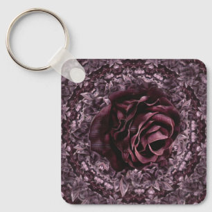 Rose Mandala Key Ring