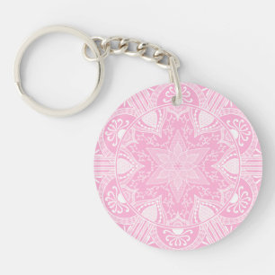 Rose Mandala Key Ring