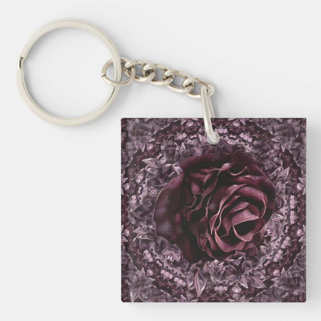 Rose Mandala  Key Ring (Front)