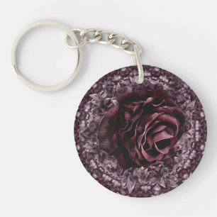 Rose Mandala Key Ring