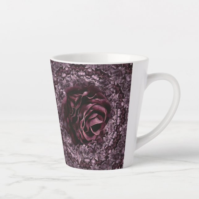 Rose Mandala  Latte Mug (Right)