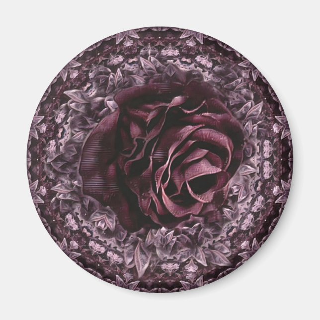 Rose Mandala  Magnet (Front)