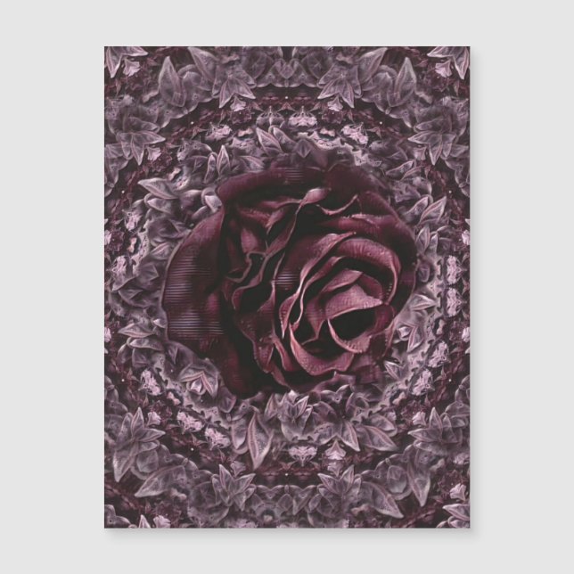 Rose Mandala  Magnetic Invitation (Front)