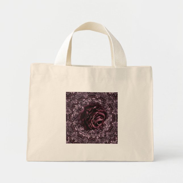 Rose Mandala  Mini Tote Bag (Front)