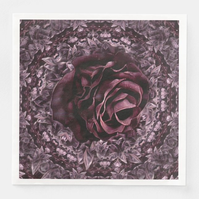 Rose Mandala  Napkin (Front)