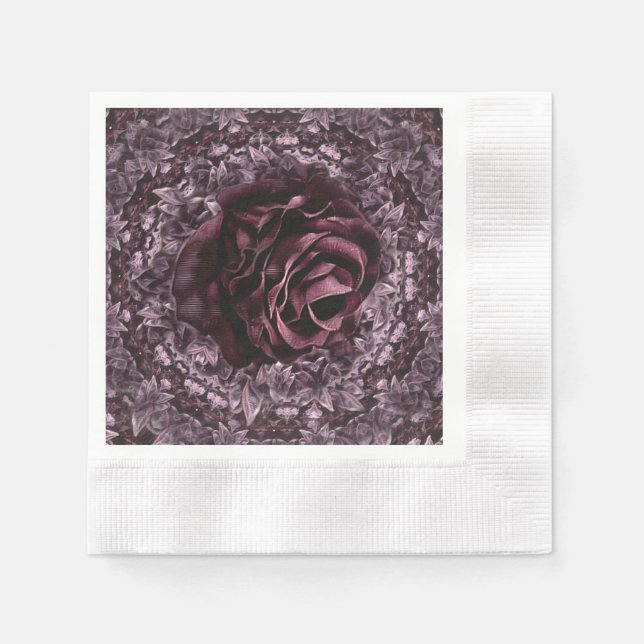 Rose Mandala  Napkin (Front)