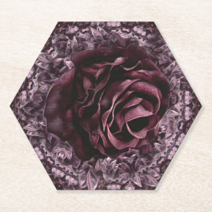 Rose Mandala Paper Coaster