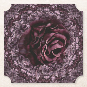 Rose Mandala  Paper Coaster