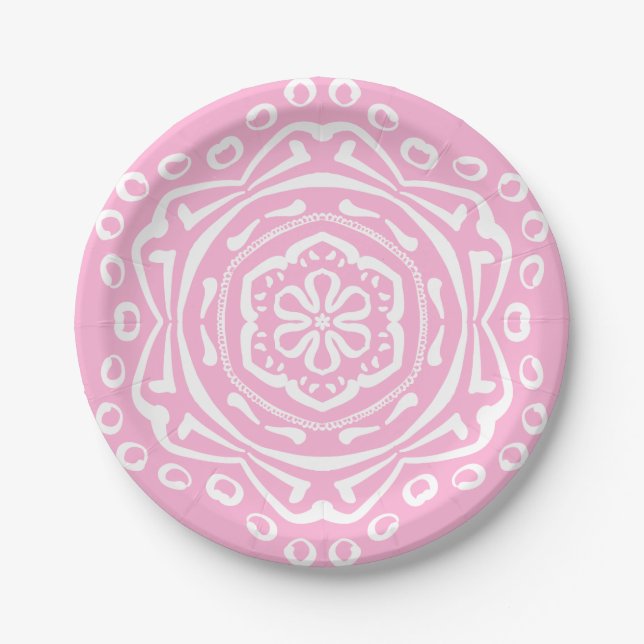 Rose Mandala Paper Plate (Front)