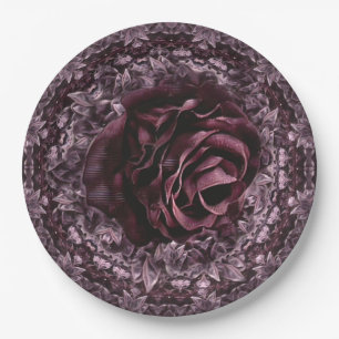 Rose Mandala  Paper Plate