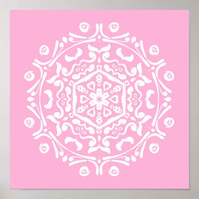 Rose Mandala Poster (Front)