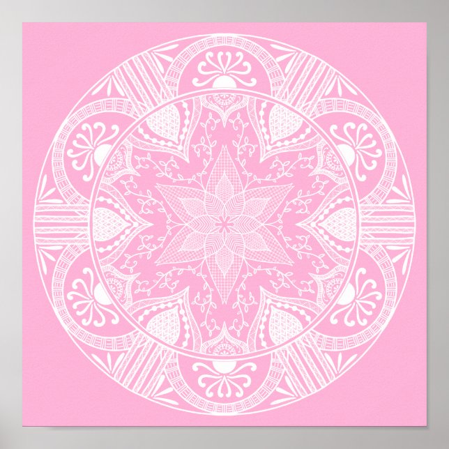 Rose Mandala Poster (Front)