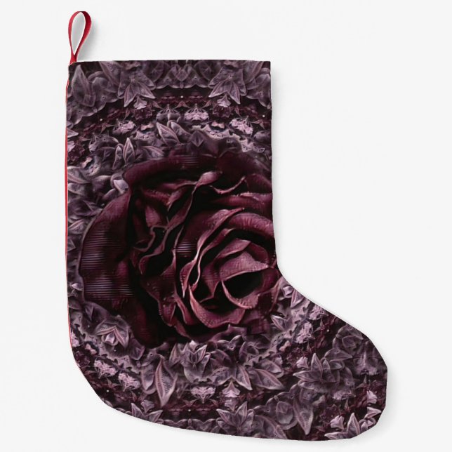 Rose Mandala  Small Christmas Stocking (Front)