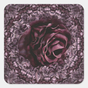Rose Mandala  Square Sticker