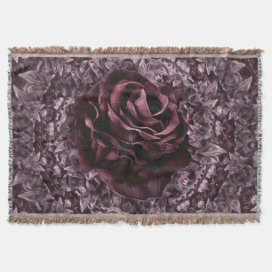 Rose Mandala Throw Blanket