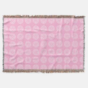 Rose Mandala Throw Blanket