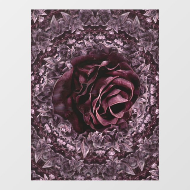 Rose Mandala  Window Cling (Sheet)
