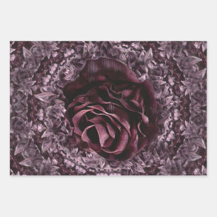 Rose Mandala Wrapping Paper Sheet