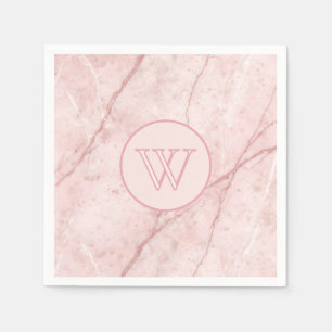 Rose Marble Organic Dusty Rose Blush Napkin